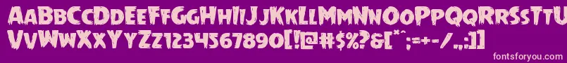 Mrsmonsterexpand Font – Pink Fonts on Purple Background