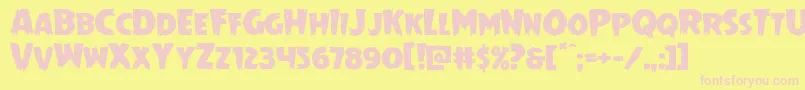 Mrsmonsterexpand Font – Pink Fonts on Yellow Background