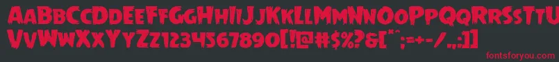 Mrsmonsterexpand Font – Red Fonts on Black Background