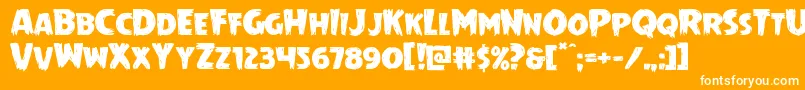 Mrsmonsterexpand Font – White Fonts on Orange Background