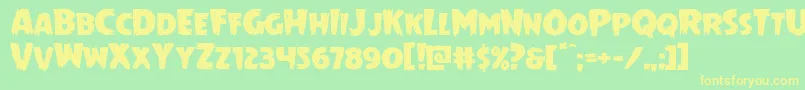 Mrsmonsterexpand Font – Yellow Fonts on Green Background