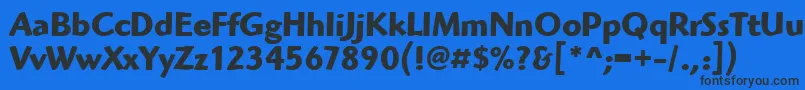 HighlanderItcTtBold Font – Black Fonts on Blue Background