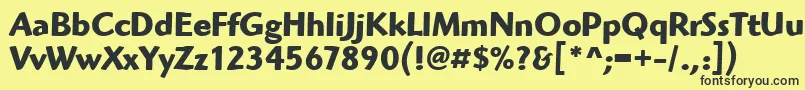HighlanderItcTtBold Font – Black Fonts on Yellow Background