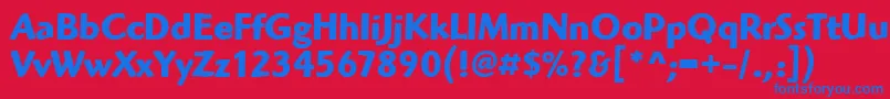 HighlanderItcTtBold Font – Blue Fonts on Red Background
