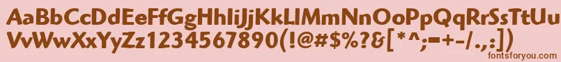 HighlanderItcTtBold Font – Brown Fonts on Pink Background