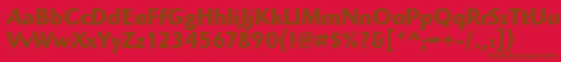 HighlanderItcTtBold Font – Brown Fonts on Red Background