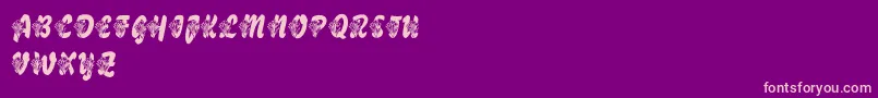 LmsTulips Font – Pink Fonts on Purple Background