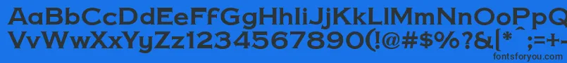 CopperPennyDtp Font – Black Fonts on Blue Background