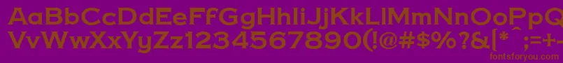 CopperPennyDtp-fontti – ruskeat fontit violetilla taustalla
