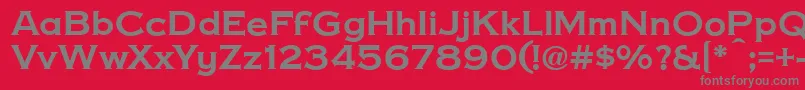 CopperPennyDtp-Schriftart – Graue Schriften auf rotem Hintergrund