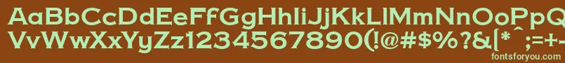 CopperPennyDtp Font – Green Fonts on Brown Background