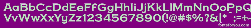 CopperPennyDtp Font – Green Fonts on Purple Background