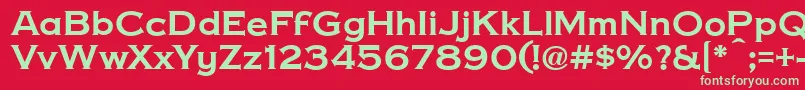 CopperPennyDtp Font – Green Fonts on Red Background