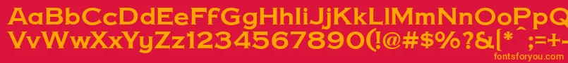 CopperPennyDtp Font – Orange Fonts on Red Background