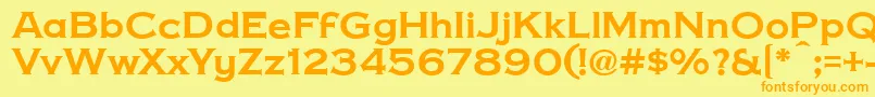 CopperPennyDtp Font – Orange Fonts on Yellow Background