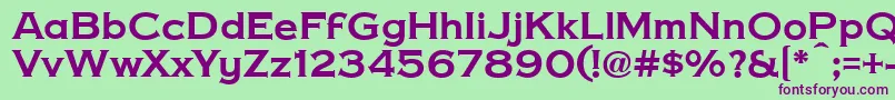 CopperPennyDtp Font – Purple Fonts on Green Background