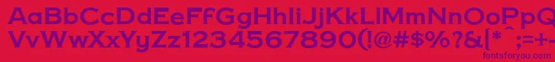 CopperPennyDtp Font – Purple Fonts on Red Background