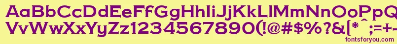 CopperPennyDtp Font – Purple Fonts on Yellow Background