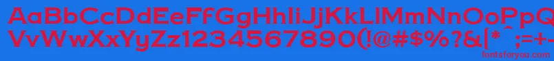 CopperPennyDtp Font – Red Fonts on Blue Background