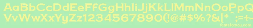 CopperPennyDtp Font – Yellow Fonts on Green Background
