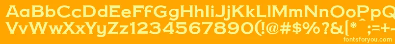 CopperPennyDtp Font – Yellow Fonts on Orange Background