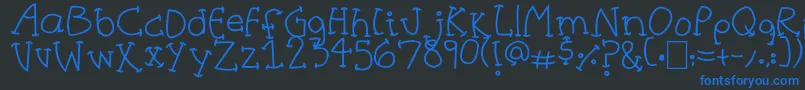 HalfCurve Font – Blue Fonts on Black Background