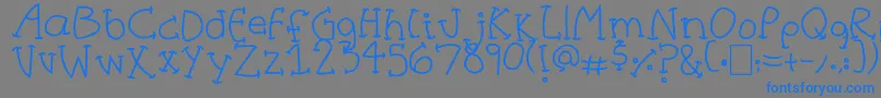Police HalfCurve – polices bleues sur fond gris