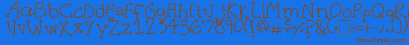 HalfCurve Font – Brown Fonts on Blue Background