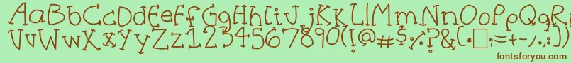 HalfCurve Font – Brown Fonts on Green Background