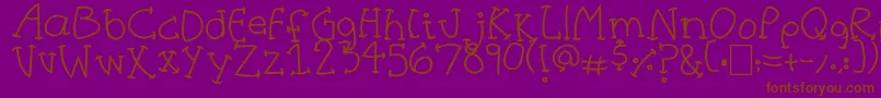 HalfCurve Font – Brown Fonts on Purple Background