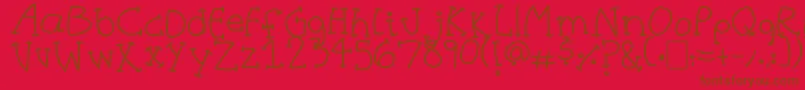 Fonte HalfCurve – fontes marrons em um fundo vermelho