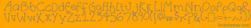 HalfCurve Font – Gray Fonts on Orange Background