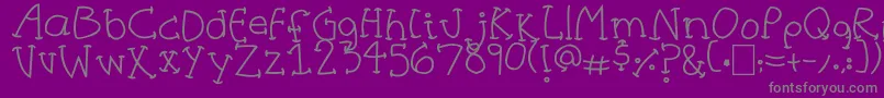 HalfCurve Font – Gray Fonts on Purple Background