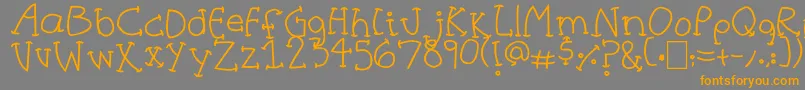 HalfCurve Font – Orange Fonts on Gray Background