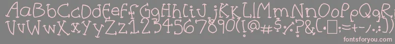 HalfCurve-Schriftart – Rosa Schriften auf grauem Hintergrund
