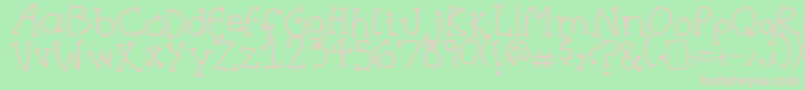 HalfCurve Font – Pink Fonts on Green Background