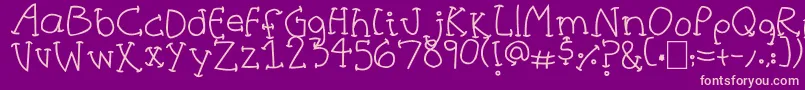 HalfCurve Font – Pink Fonts on Purple Background