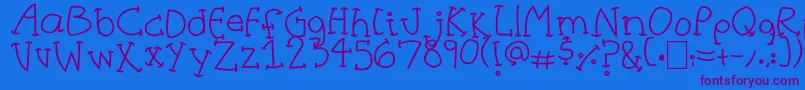HalfCurve Font – Purple Fonts on Blue Background
