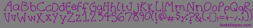 HalfCurve-fontti – violetit fontit harmaalla taustalla