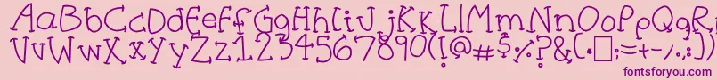 HalfCurve Font – Purple Fonts on Pink Background