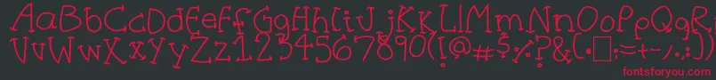 HalfCurve Font – Red Fonts on Black Background