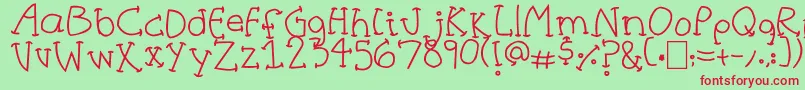 HalfCurve Font – Red Fonts on Green Background
