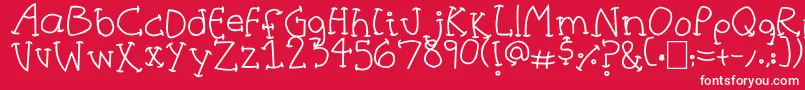 HalfCurve Font – White Fonts on Red Background