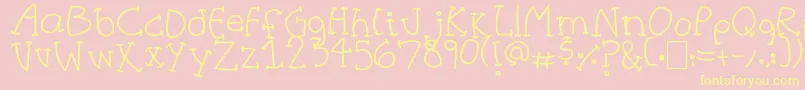HalfCurve Font – Yellow Fonts on Pink Background