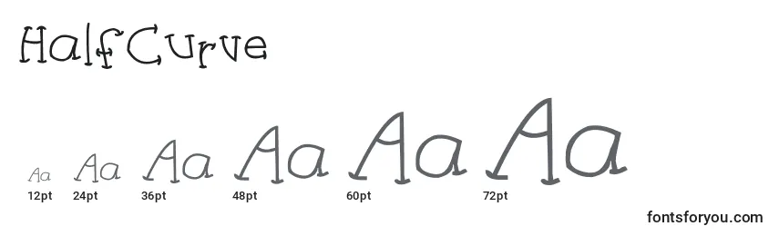 HalfCurve Font Sizes