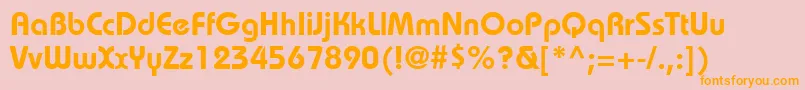 ItcBauhausLtDemi Font – Orange Fonts on Pink Background