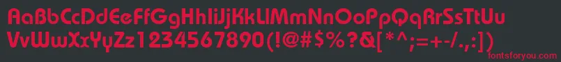 ItcBauhausLtDemi Font – Red Fonts on Black Background