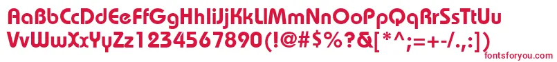 ItcBauhausLtDemi Font – Red Fonts on White Background