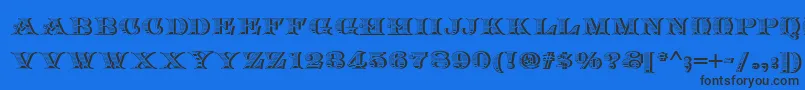 Arkadia Font – Black Fonts on Blue Background