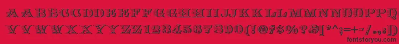 Arkadia Font – Black Fonts on Red Background